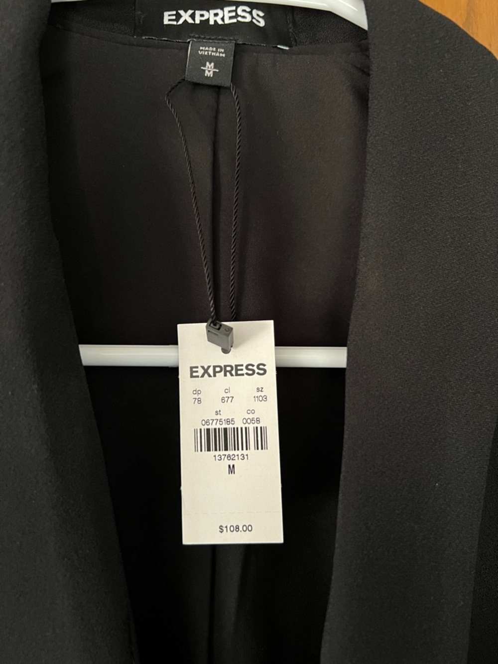 Express Black Shawl-Collar Blazer - Picture 2 of 4